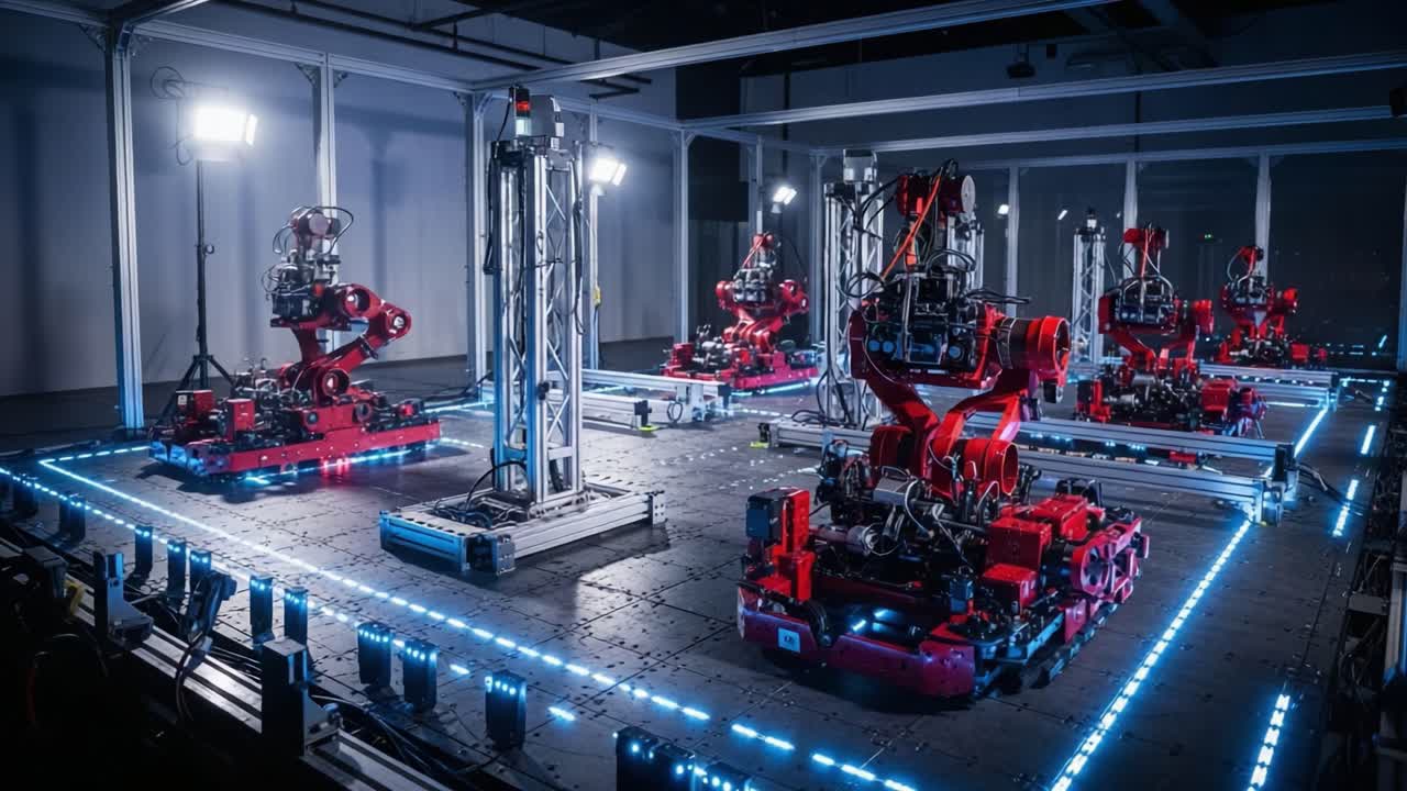 Advanced Robotic Systems in a High-Tech Environment: Exploring Automation, Precision, and Innovative Engineering Techniques in a Modern Industrial Setting