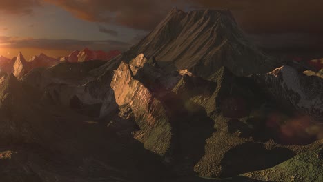 mountain sunset landscape