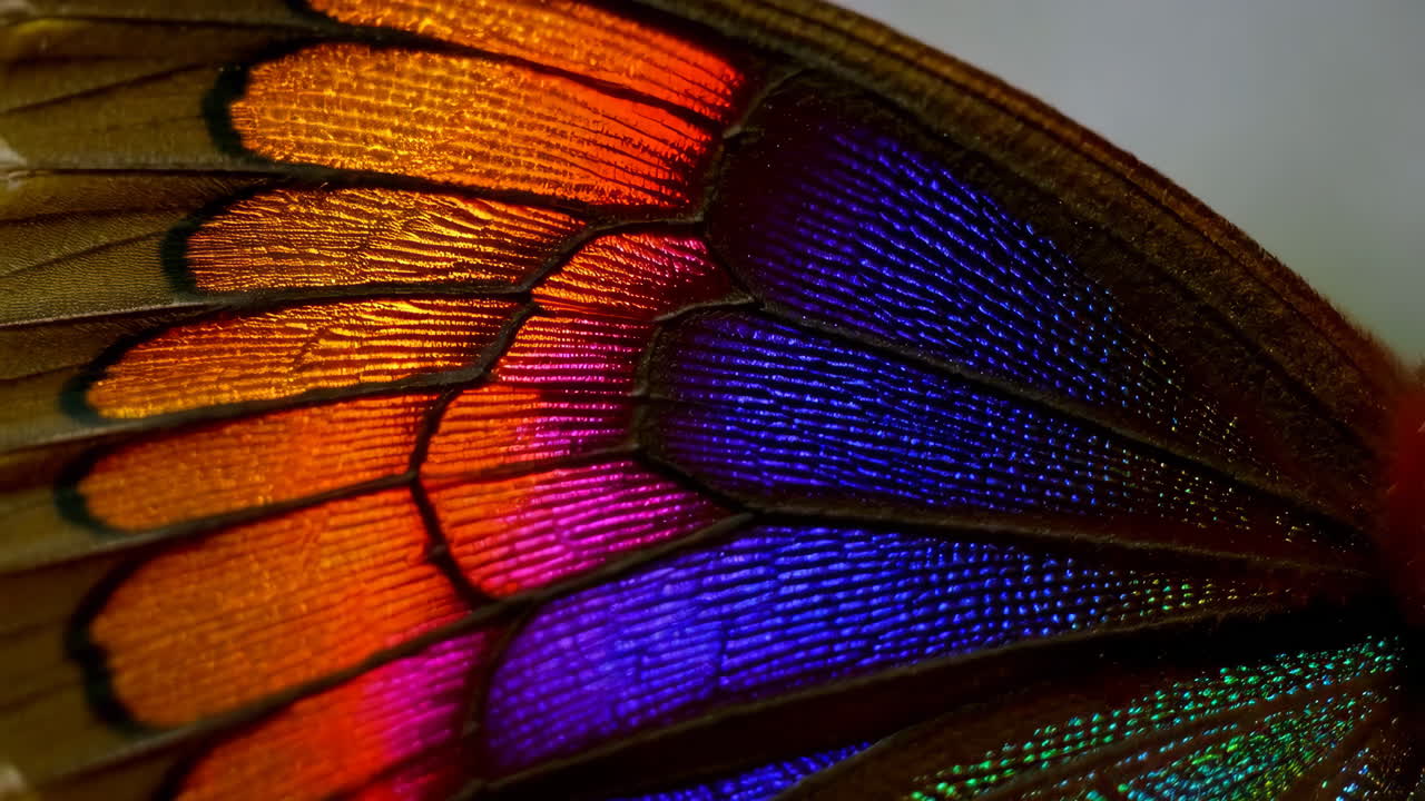 Close-up of Iridescent Butterfly Wing