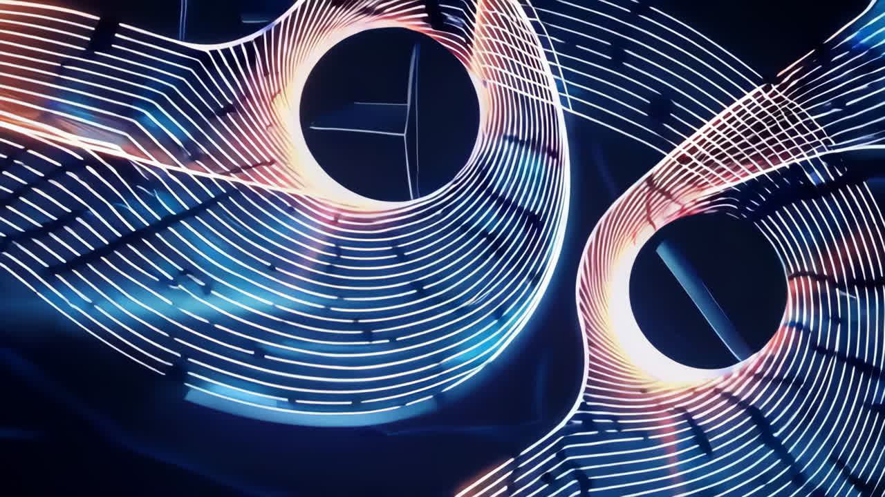 Abstract Glowing Lines and Shapes