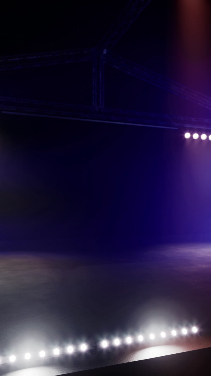 Lighting setup in an empty performance venue ready for an event