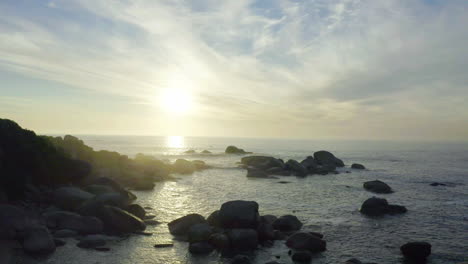 even the boulders admire the sun's radiance