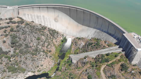 4k drone footage of a dam