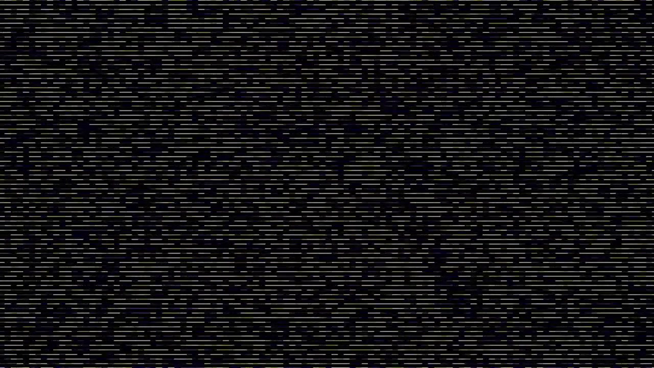Digital Glitch Effect with Flickering Horizontal Lines on Black Background
