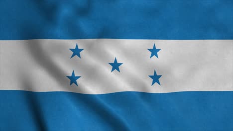 la bandera de honduras ondeando en el viento. la bandera nacional de honduras. 4k