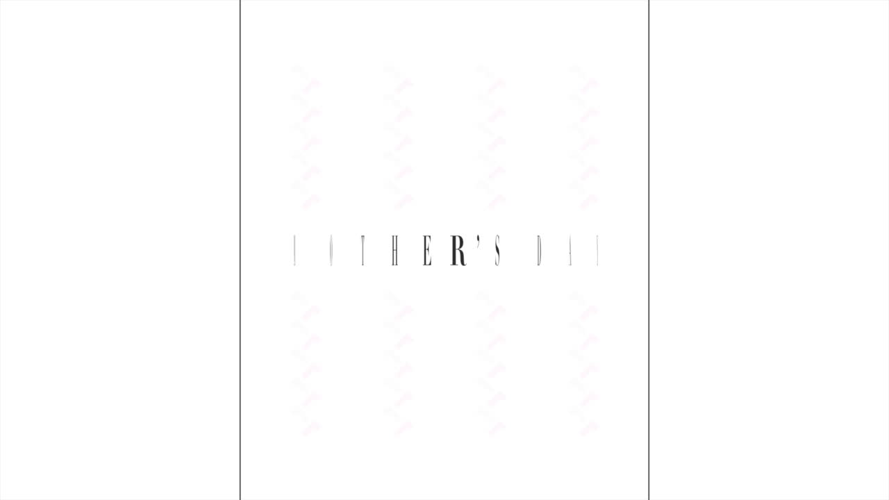 흰색 그라데이션에 파도 패턴이 있는 어머니의 날 텍스트