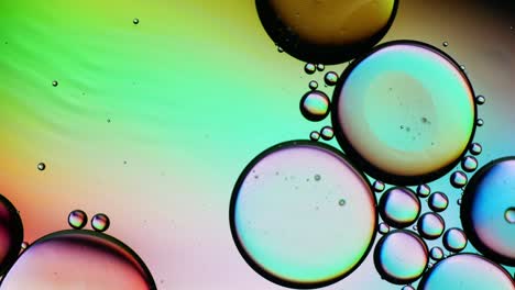 colorful artistic of oil drop floating on the water. abstract bubble backgrou