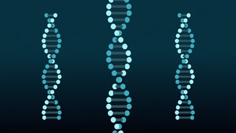 Animation-Von-DNA-Strängen-Auf-Schwarzem-Hintergrund