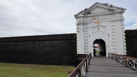 powder magazine of são josé de macapá fortress. this heavily fortified structure stored gunpowder, highlighting the strategic importance of the amazonian fort