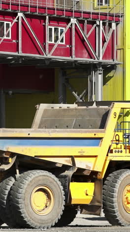 mining truck at industrial facility