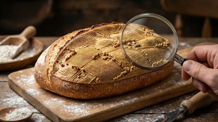 Bread with Topography and Magnifying Glass