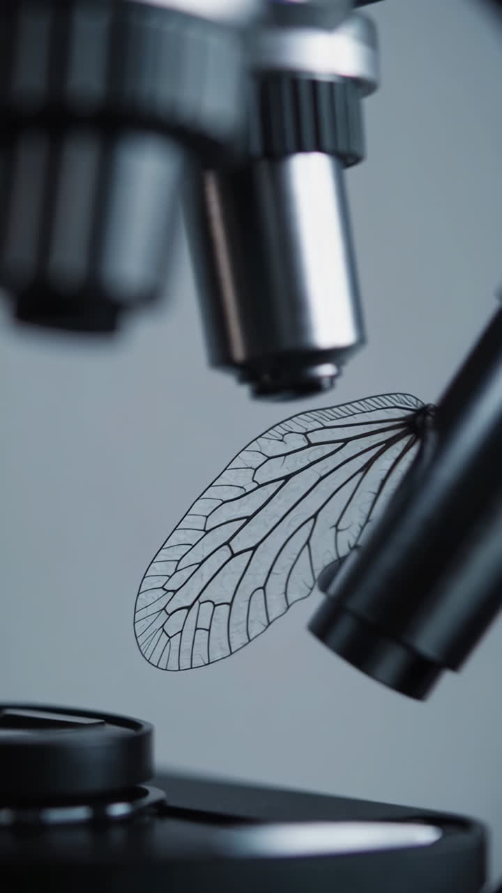 Insect Wing Under Microscope