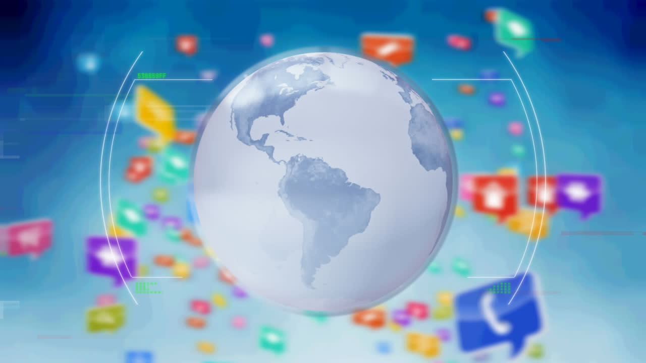 디지털 스 ⁇  스캐닝으로 지구의 애니메이션