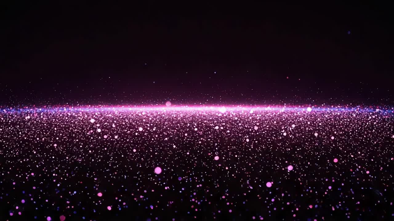 A Stunning Visualization of a Cosmic Wonderland: A Mesmerizing Display of Vibrant Particles and Twinkling Lights against a Dark Background