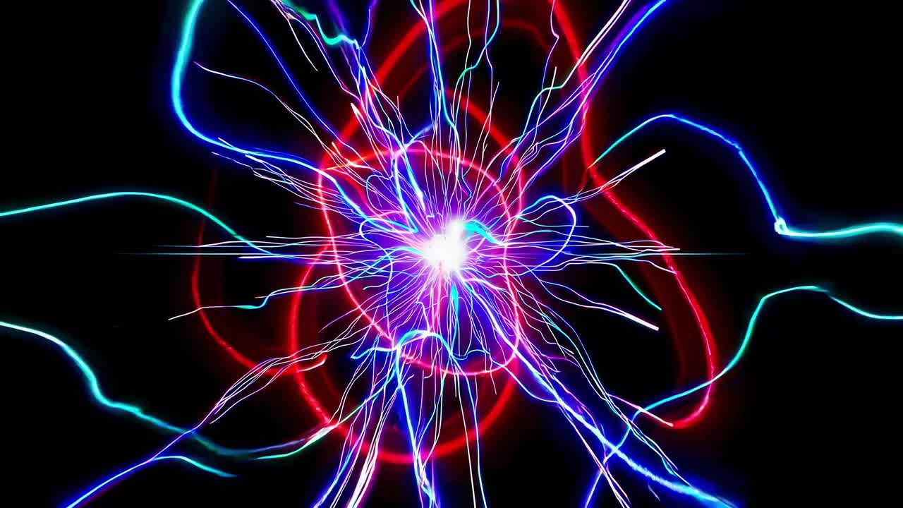 explosión de energía abstractamente colorida