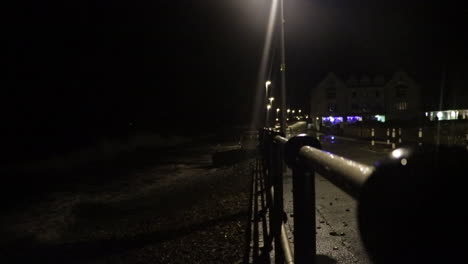 stormy night by the sea