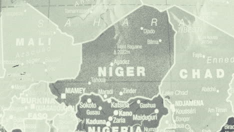 Detailed Map of Niger and Surrounding West African Countries