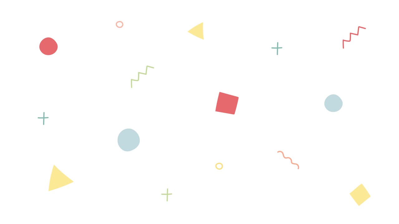 간단한 모양이 움직이는 루프 애니메이션 배경