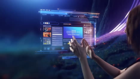 interfaz de tecnología futurista
