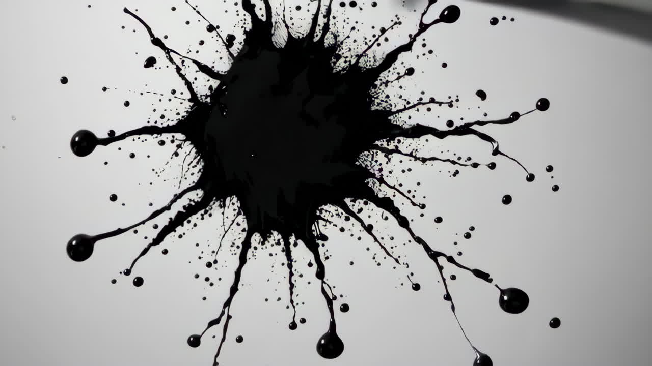 Abstract Ink and Paint Splashes