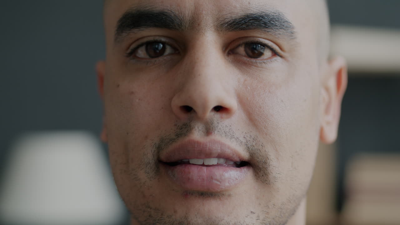 Close up of a man talking