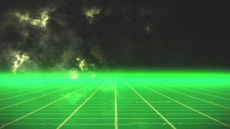 animation of moving green grid