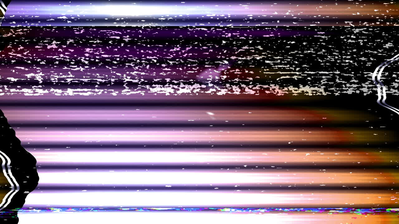 Linee glitch digitali astratte con striature di luce colorate