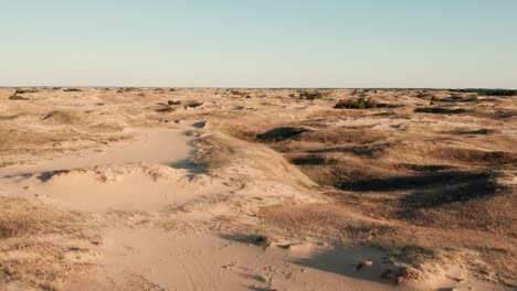 aerial view of a desert, sand dunes. texture of the surface of desert nature