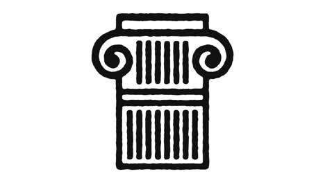 architecture icon animation footage & alpha channel