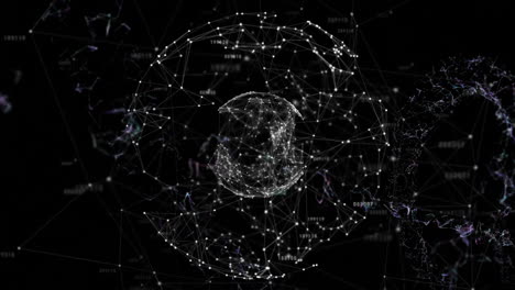 animación de la red de conexiones en todo el mundo