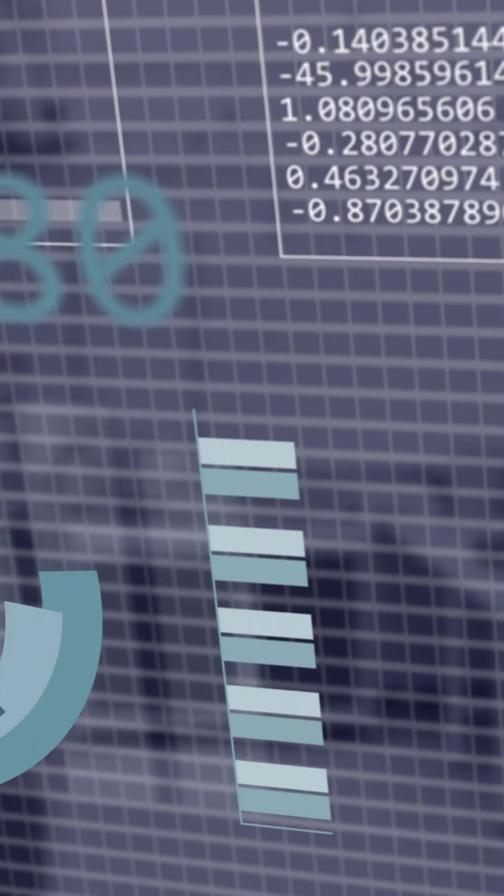 Animation of financial data processing over office