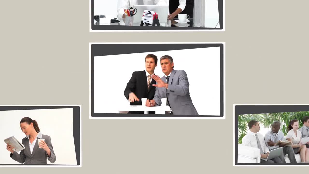 montaje de personas intercambiando ideas