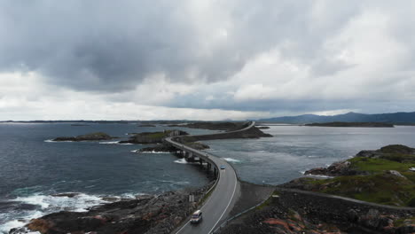 atlantic road norway drone shot