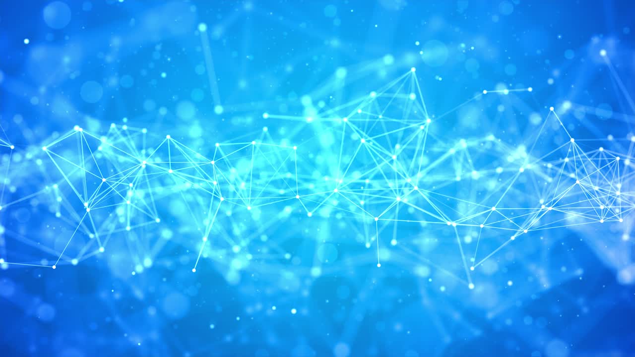 líneas de conexión y puntos. fondo de bucle de visualización de grandes datos.