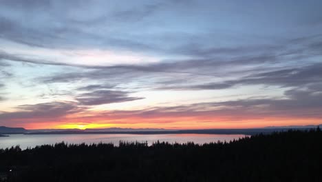 Bright-sunset-aerial-shot-over-WWU-campus