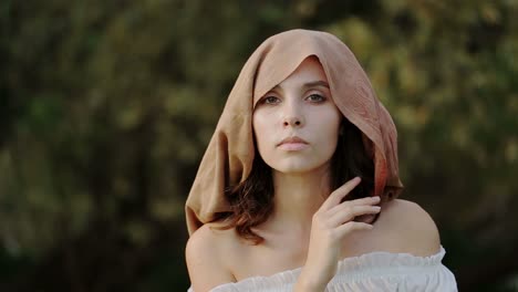woman in a hood
