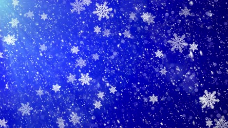 winter christmas background, falling blue left to right loop background. snow snowfall snowflake particles seamlessly loop black alpha green screen animation