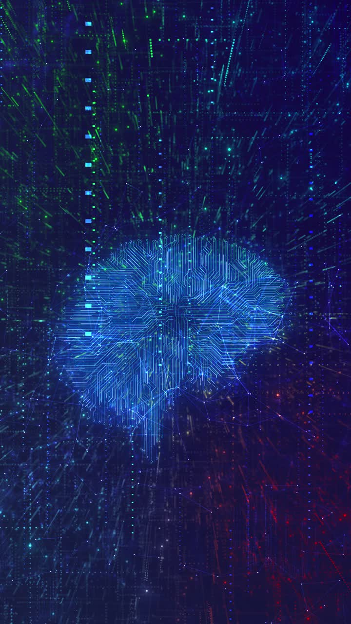 Futuristic human brain interface brain scan technology ai artificial intelligence digital brain bid