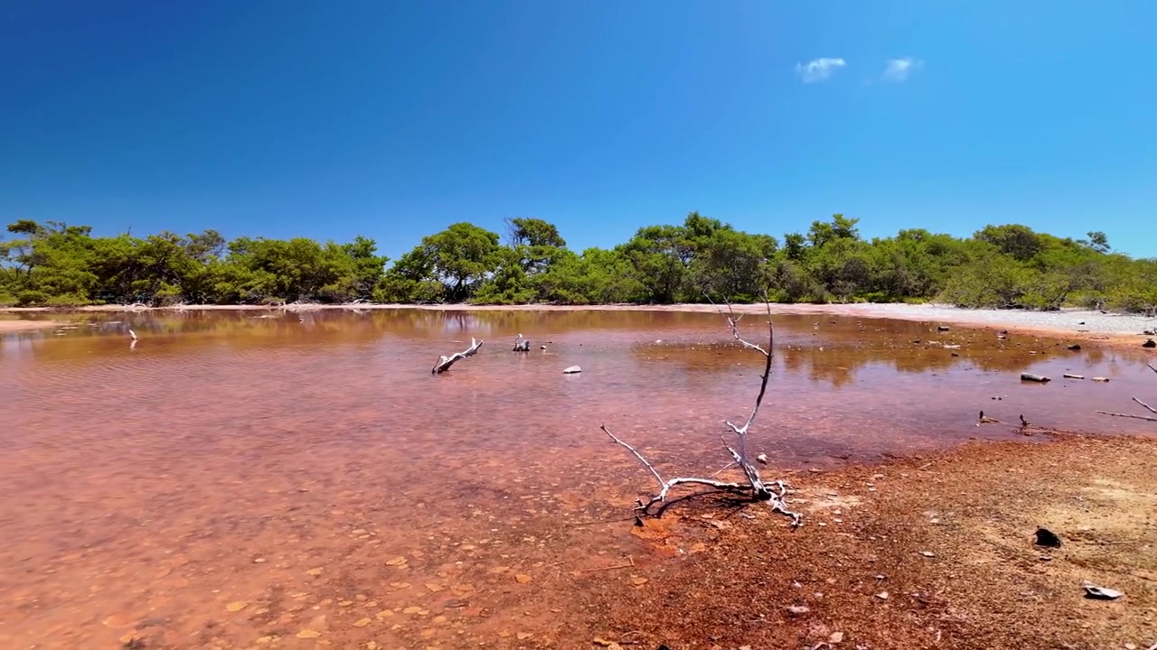 Ammira la bellezza surreale di una vivace laguna di sale rosa a Los Roques, un ecosistema esotico definito da minerali rari e splendide texture naturali.