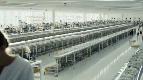 modern manufacturing facility with workers