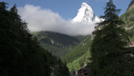 an overlook of mount matterhorn in zermatt town