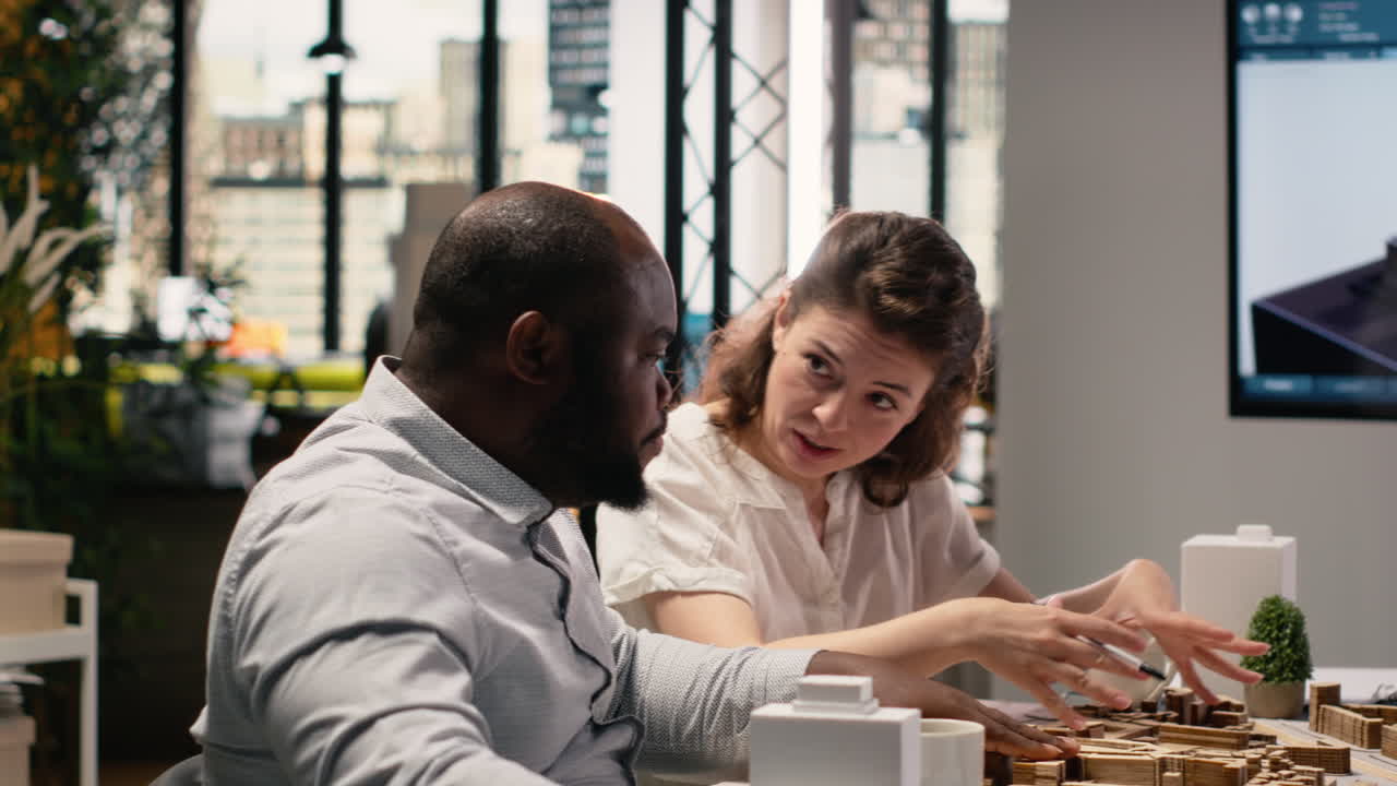 Vertical Video Property development team evaluating 3D models structural layout