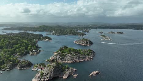 high-altitude view showing ny-hellesund nestled between sea and sky.
