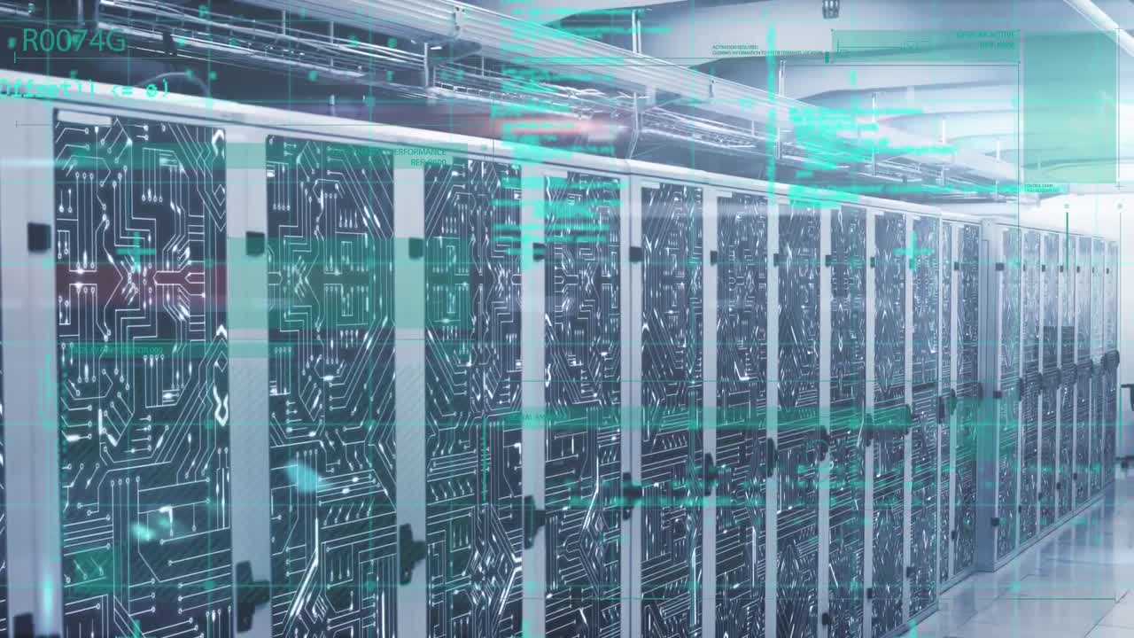 Animation of data processing over computer servers