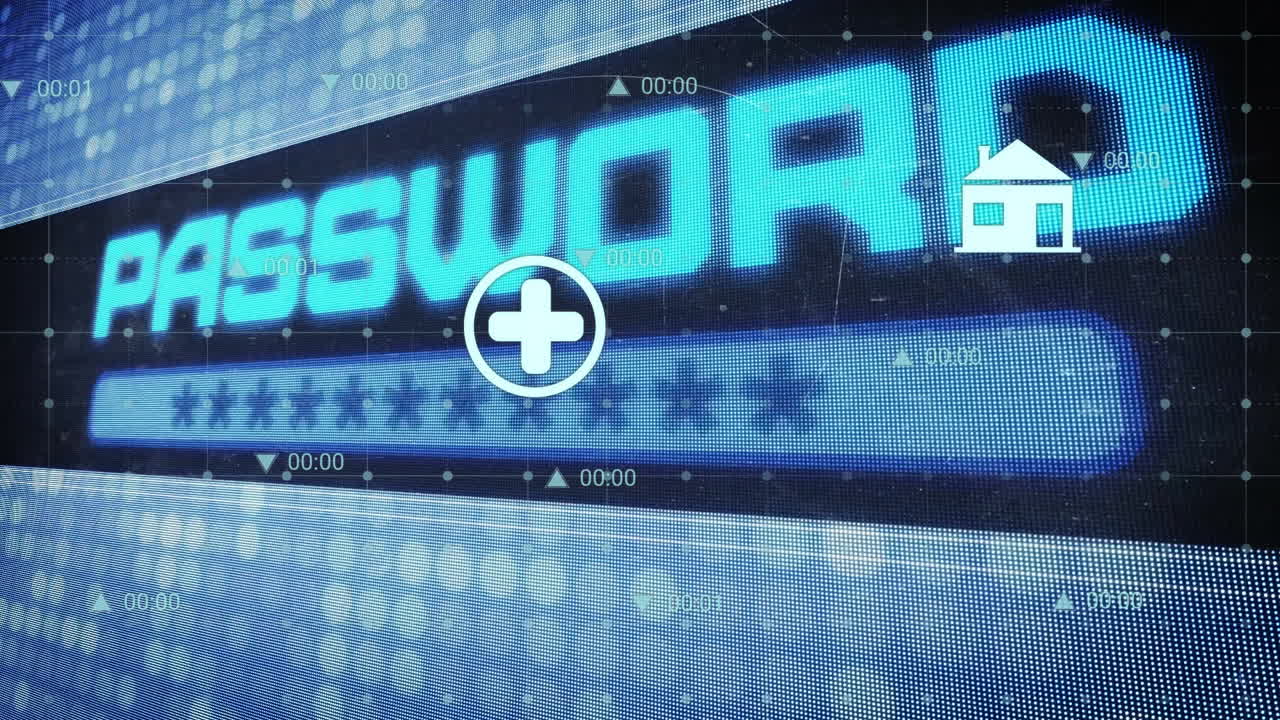 animación de iconos de correo electrónico y procesamiento de datos sobre fondo oscuro