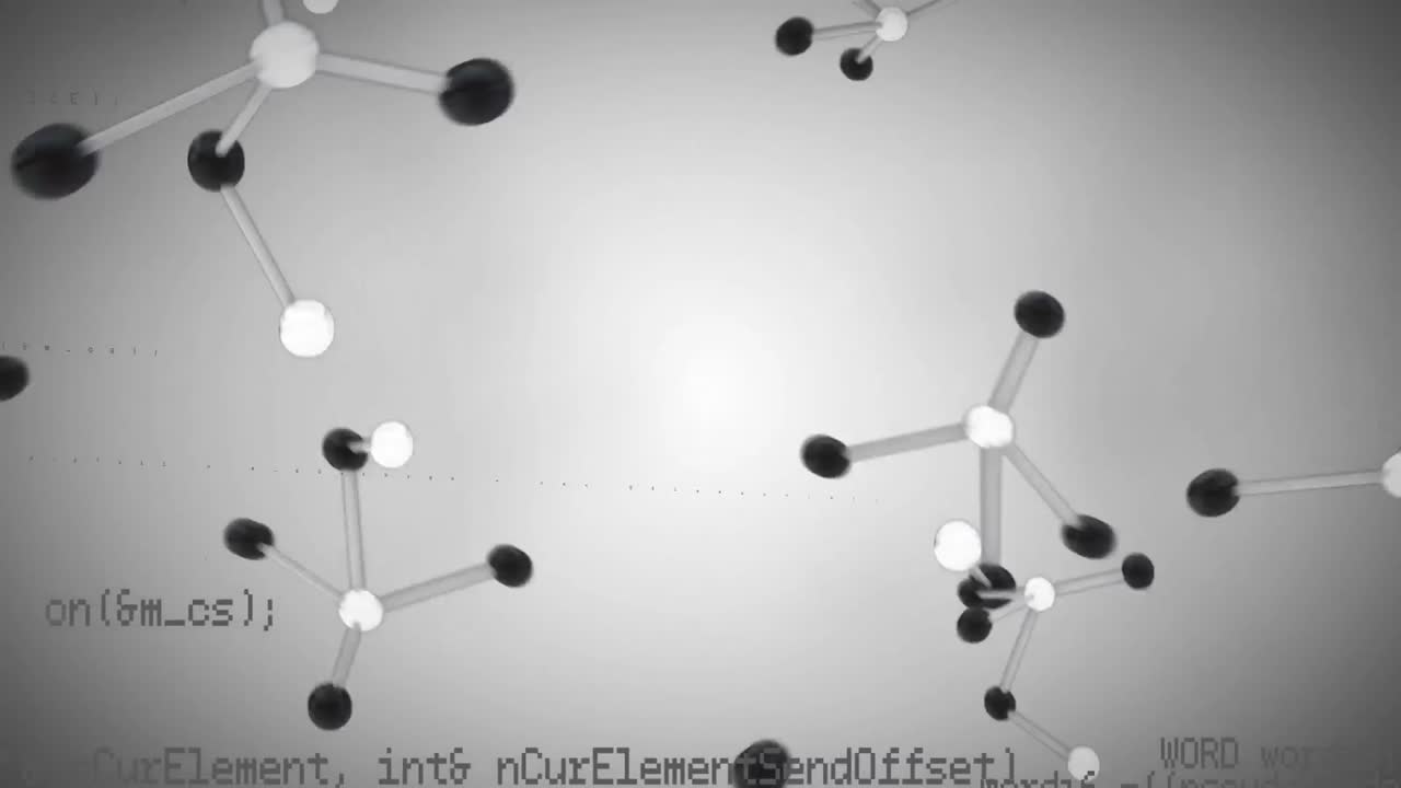 프로그램 코드와 분자 모델