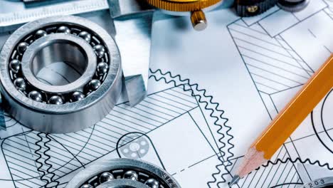 technical drawing and tools