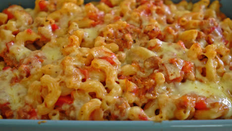 homemade-baked-macaroni-bolognese-with-cheese---Italian-food-style