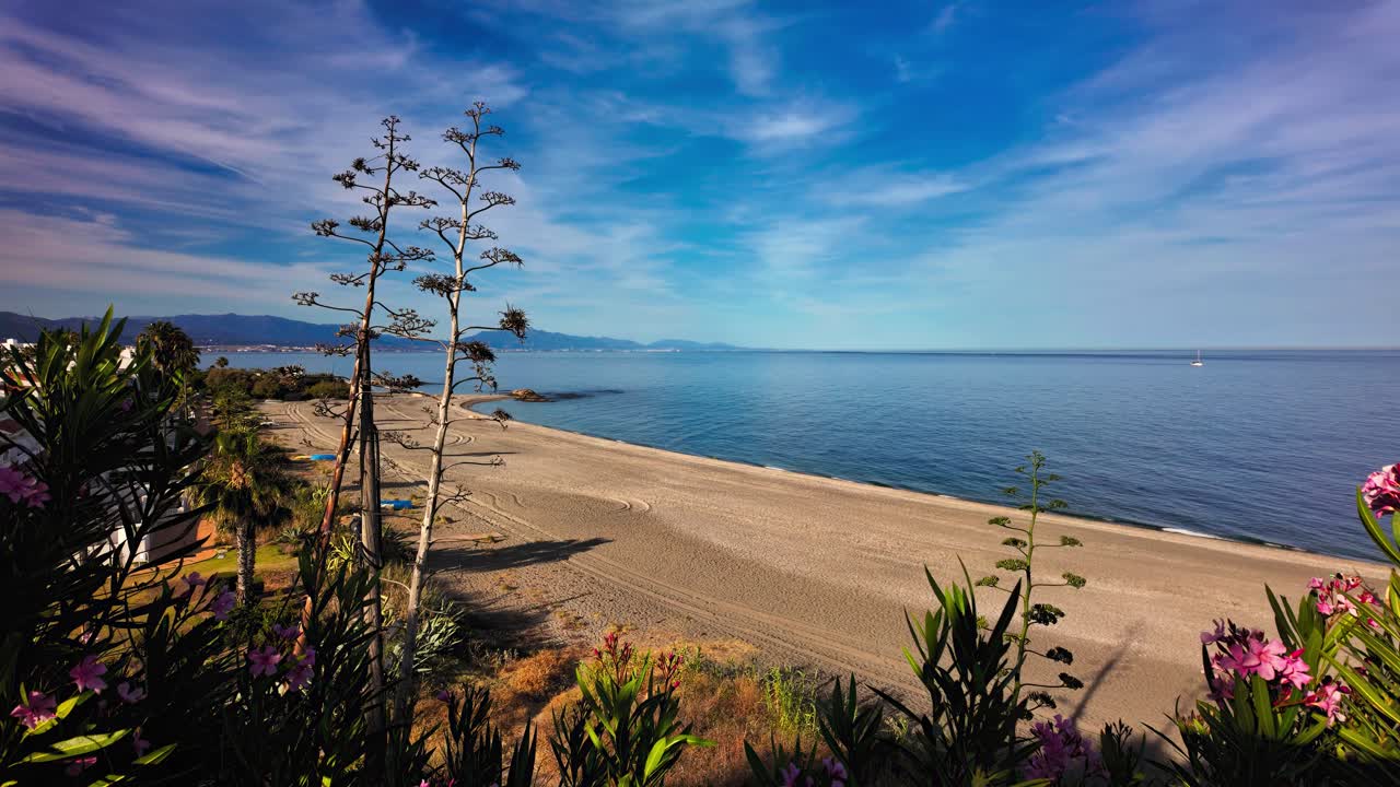 Hyperlapse at a beach in Estepona, Andalusia, Spain