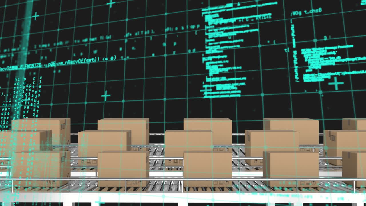 컨베이어 벨트 에 있는 패키지